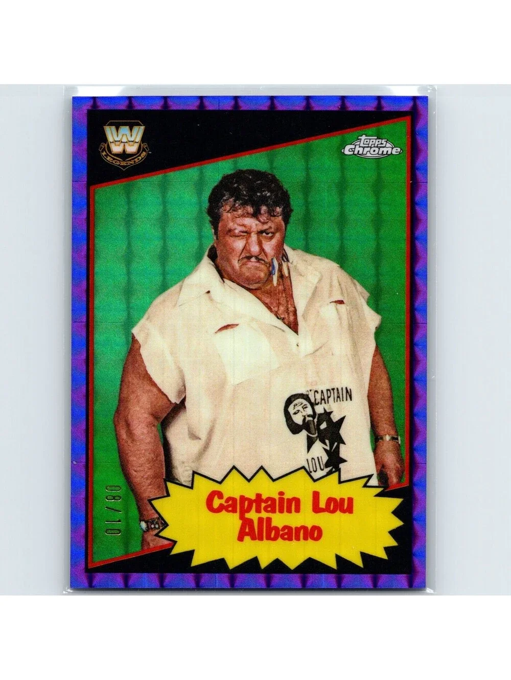 2025 Topps Chrome WWE - Lou Albano #85TL-CL - 1985 Legends Purple Geometric #/10